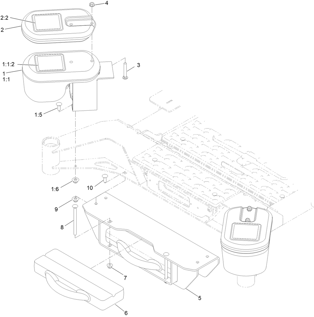 Weight Assembly Diagram and Parts List for 78468 400000000 - 999999999 Toro Lawn Tractor