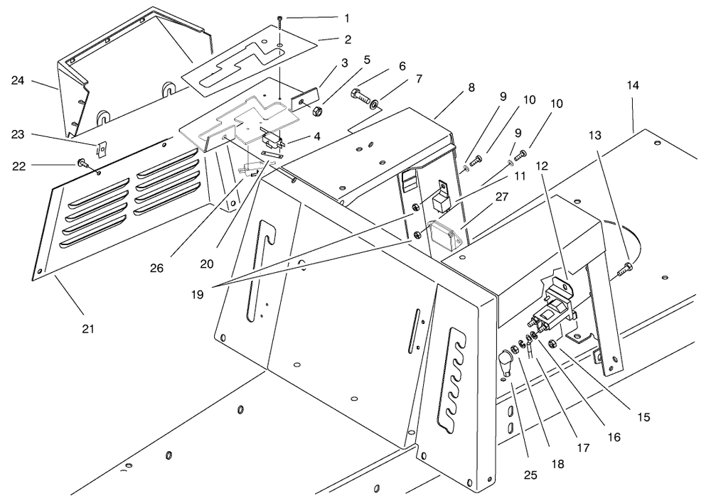 Seat Body & Side Panel Assembly Diagram and Parts List for 70089 9900001 - 9999999 Toro Lawn Tractor
