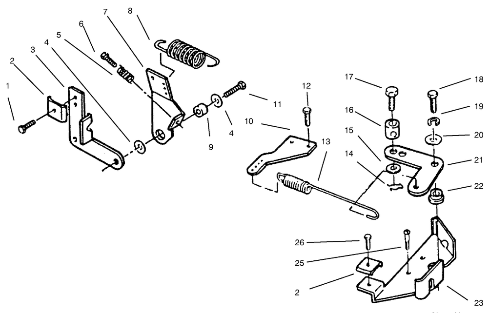 Governor Diagram and Parts List for 73502 7900001 - 7999999 Toro Lawn Tractor