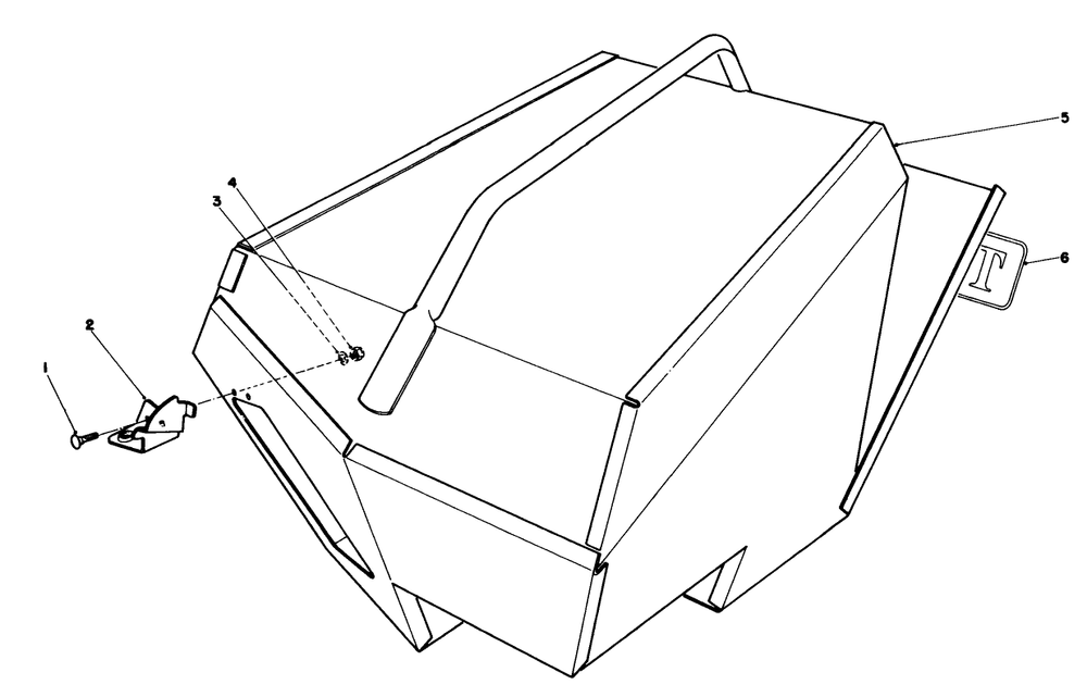 Steel Grass Catcher (Model 22099)(Optional) Diagram and Parts List for 22035C 9000001 - 9999999 Toro Lawn Mower