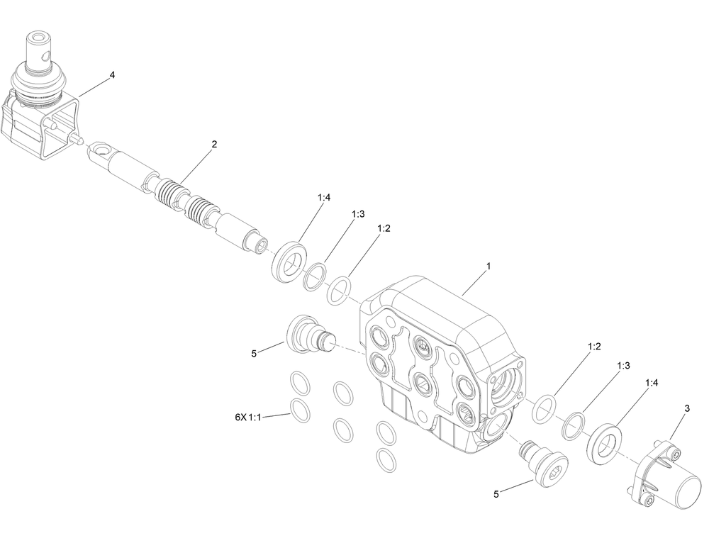 Series Valve Section Assembly No. 139-1339 Diagram and Parts List for 22983 413000000 - 999999999 Toro Lawn Tractor Accessories