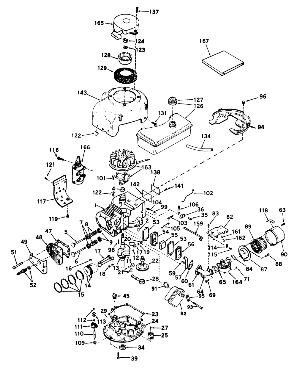 Engine Tecumseh Model No. V50-60207h. 5 H.P. Rear Engine Rider (Recoil) Model No. V50-60206h. 5 H.P. Rear Engine Rider (Electric) Diagram and Parts List for 56005 2000001 - 2999999 Toro Lawn Mower