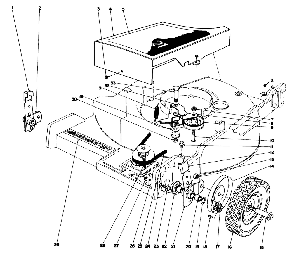 Front Wheel And Pivot Arm Assembly Model Nos. 20550 And 20660 Diagram and Parts List for 20440 4000001 - 4999999 Toro Lawn Mower
