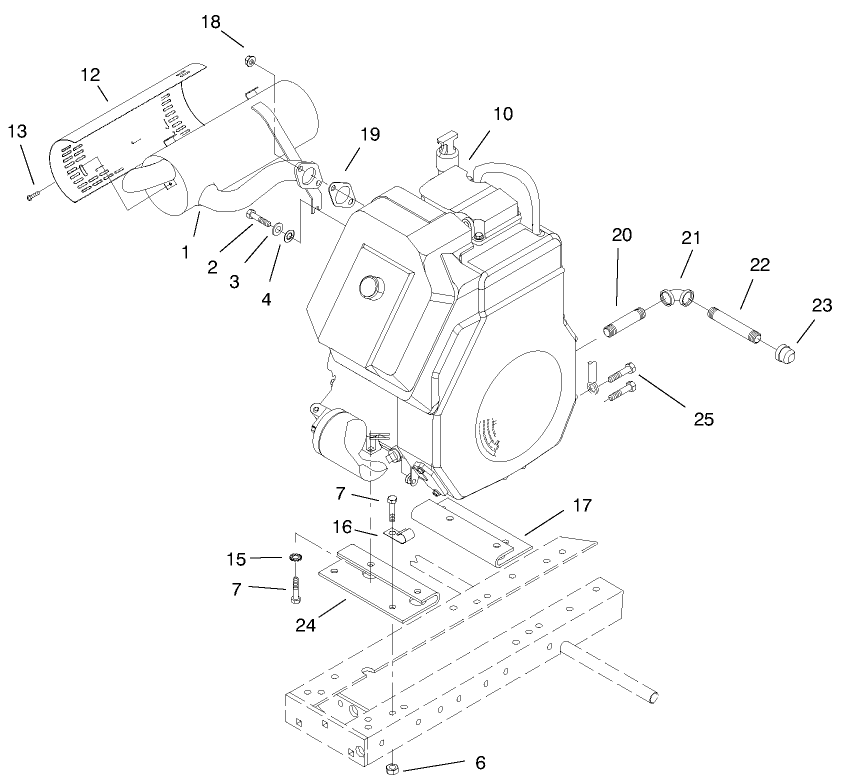 Engine Assembly Diagram and Parts List for 73429 9900001 - 9999999 Toro Lawn Tractor