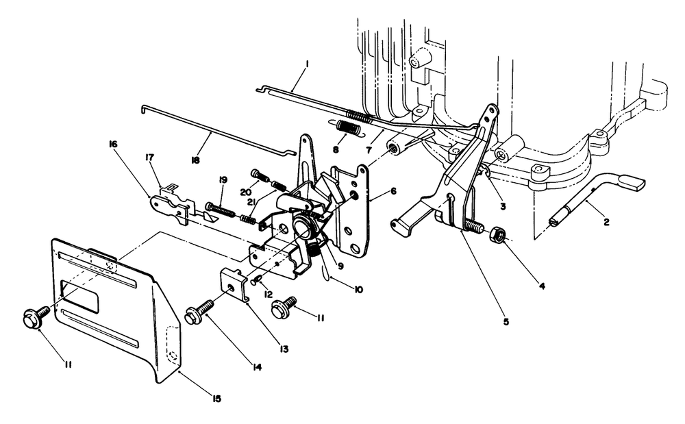 Governor Assembly Diagram and Parts List for 20522C 6000001 - 6999999 Toro Lawn Mower