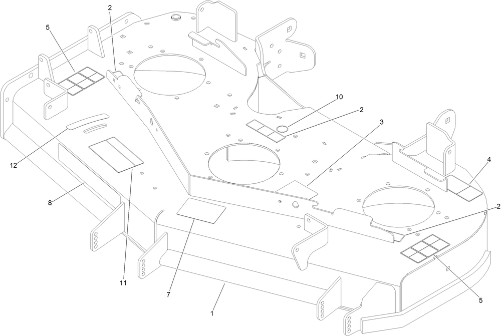 Deck Decal Assembly Diagram and Parts List for 74952 403319825-999999999 Toro Lawn Mower
