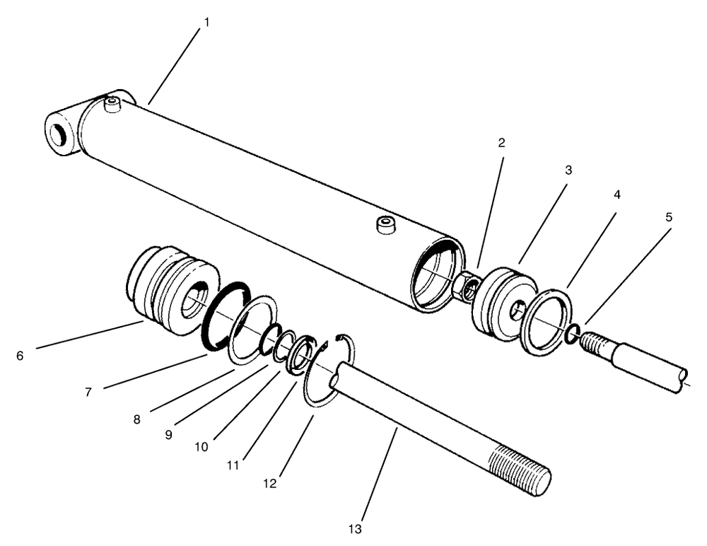 Hydraulic Lift Cylinder No. 54-0150 Diagram and Parts List for 30611 690001 - 699999 Toro Lawn Tractor