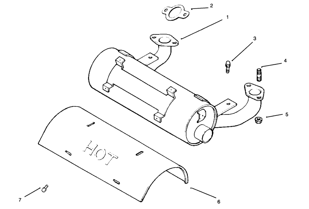 Exhaust Diagram and Parts List for 30181 69000001 - 69999999 Toro Lawn Tractor Accessories