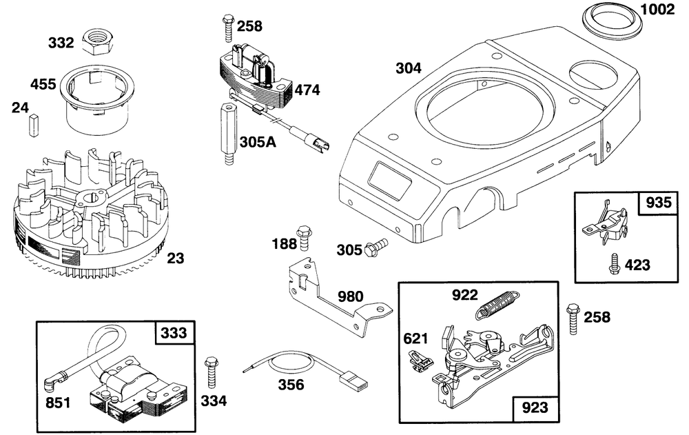 Engine Gts-150 Diagram and Parts List for 20928BC 49000001 - 49999999 Toro Lawn Mower