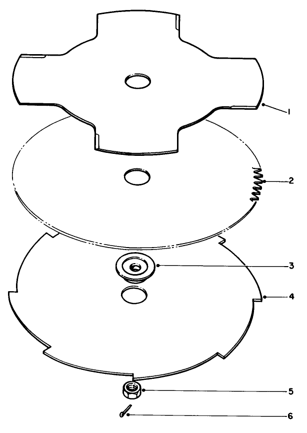 Weed Blade And Brush Blade (Optional) Diagram and Parts List for 30910 1000001 - 1999999 Toro Trimmer