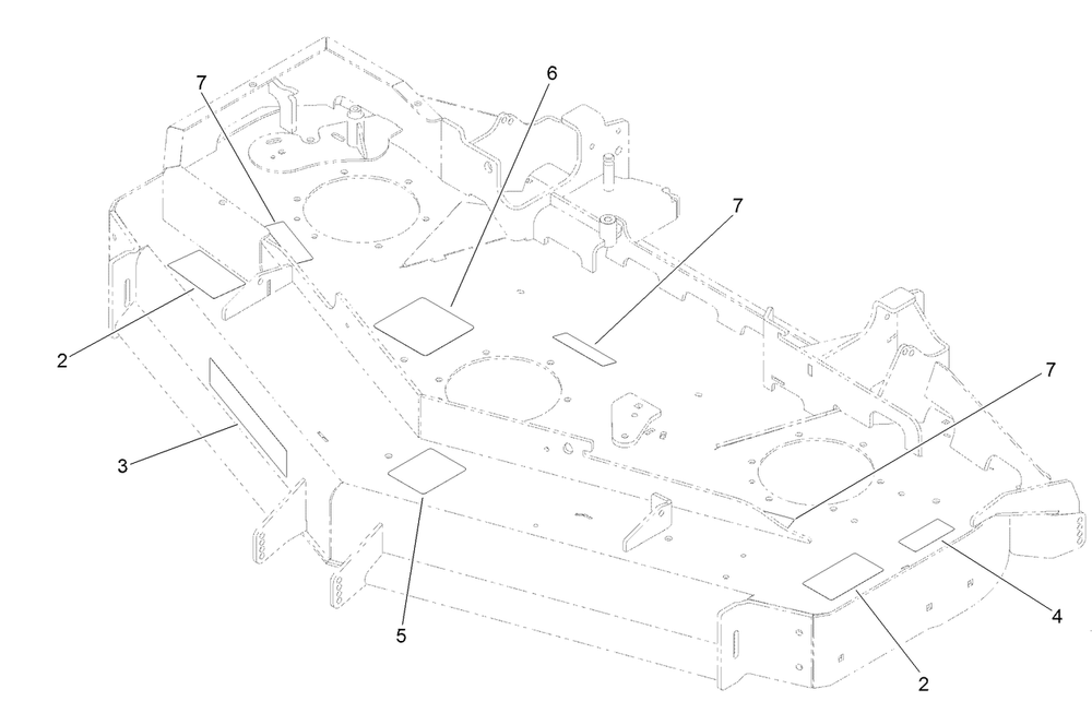 Deck Decal Assembly No. 139-8131 Diagram and Parts List for 72942TE 411000000 - 413999999 Toro Lawn Tractor