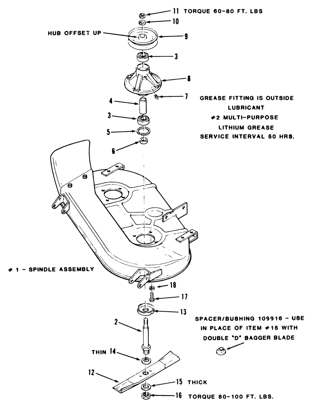 Spindle Assembly (Continued) Diagram and Parts List for 05-37SC03 2000001 - 2999999 Toro Lawn Mower