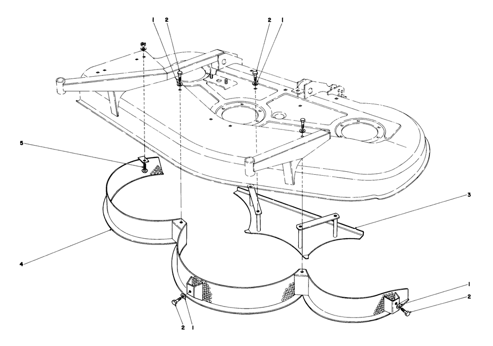 Leaf Mulcher Kit No. 30771 (Optional) Diagram and Parts List for 30550 80000001 - 89999999 Toro Lawn Tractor