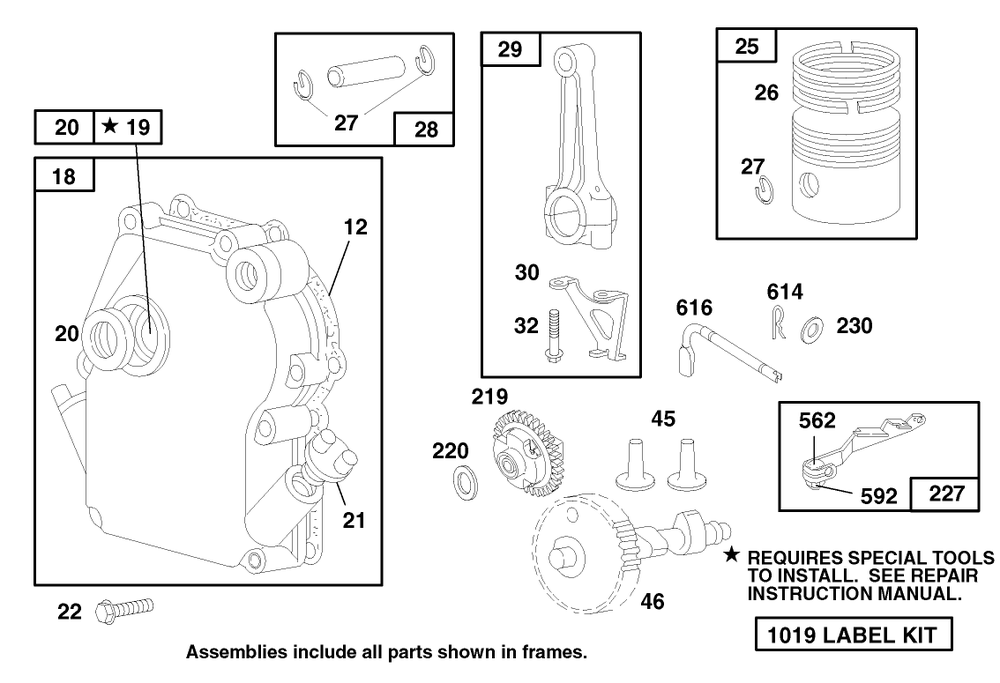 Engine Briggs & Stratton Model 135202-0263-01 Diagram and Parts List for 62924 7900001 - 7999999 Toro Leaf Blower / Vacuum