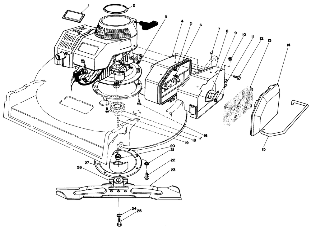 Engine Assembly (Model 22035) Diagram and Parts List for 22035 6000001 - 6999999 Toro Lawn Mower