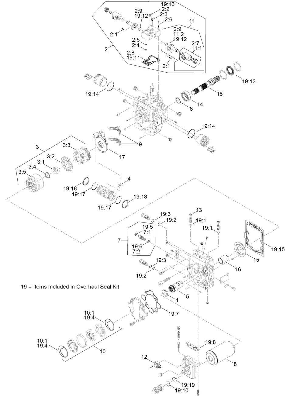 Hydraulic Pump Assembly No. Au116314 Diagram and Parts List for 23898 400000000 - 999999999 Toro Lawn Tractor Accessories