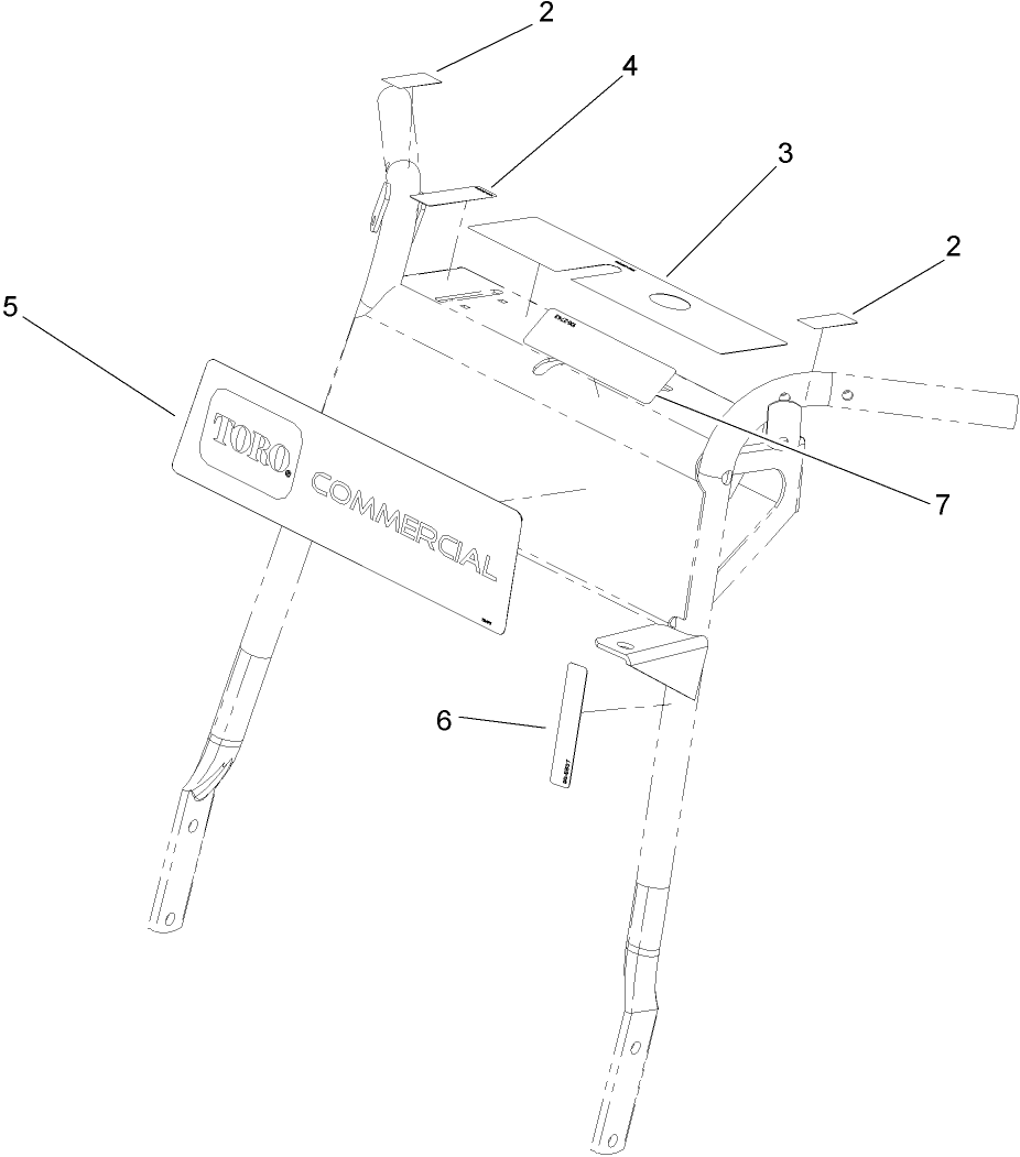 Control Handle Assembly Diagram and Parts List for 39984 (280000001-280999999)(2008) Toro Lawn Mower