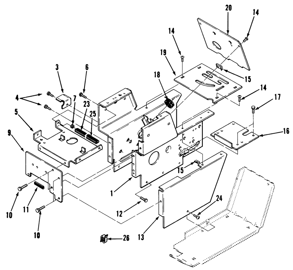 Sheet Metal And Covers Diagram and Parts List for 31-10K802 1000001 - 1999999 Toro Lawn Tractor