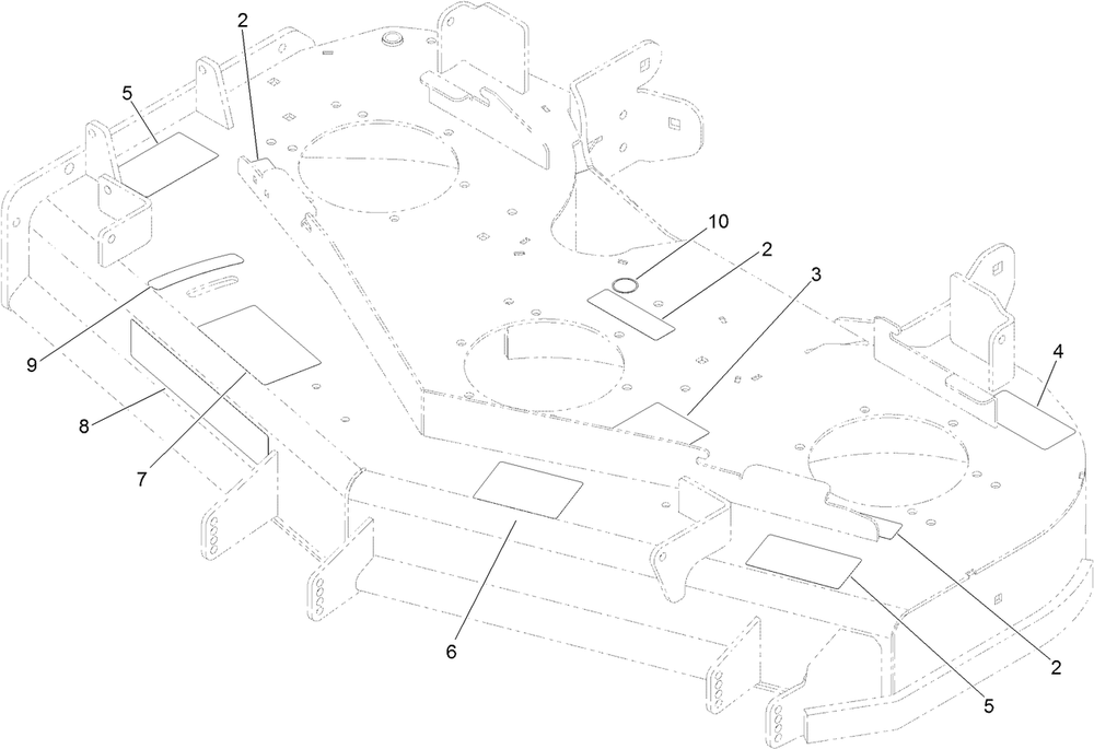 Deck Decal Assembly Diagram and Parts List for 74902TE (313000001-313999999)(2013) Toro Lawn Mower