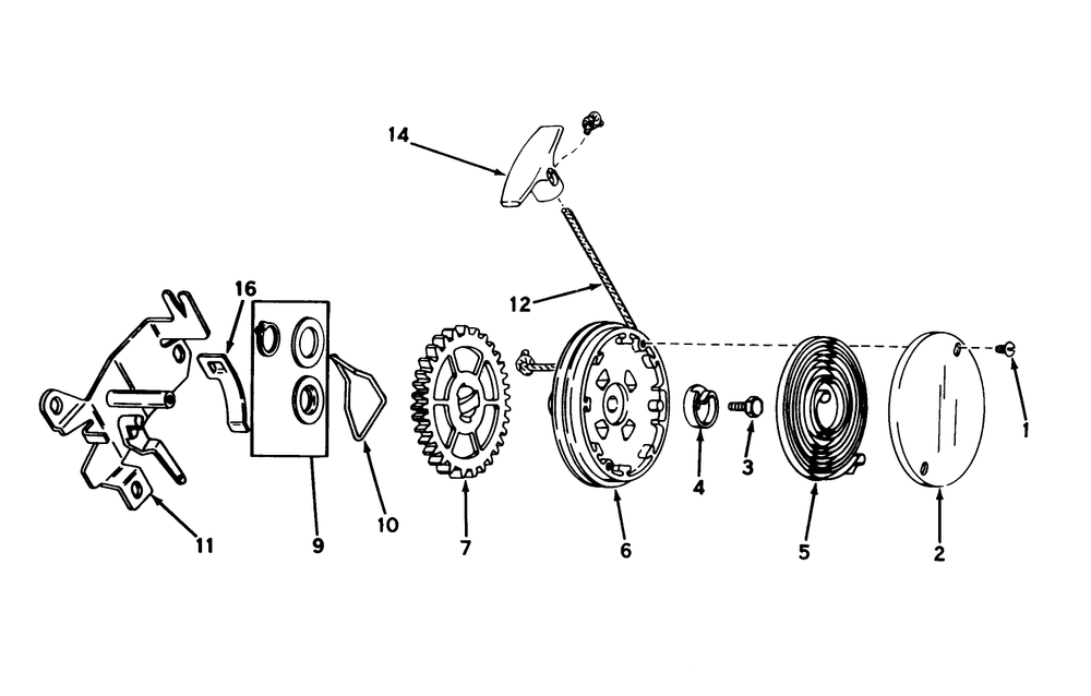 Rewind Starter No. 590519 Diagram and Parts List for 20562 6000001 - 6999999 Toro Lawn Mower