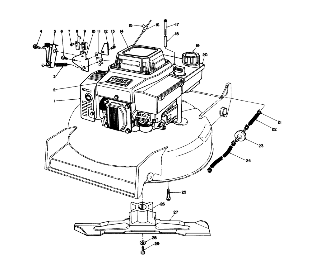 Engine Assembly Diagram and Parts List for 20526 8000001 - 8999999 Toro Lawn Mower