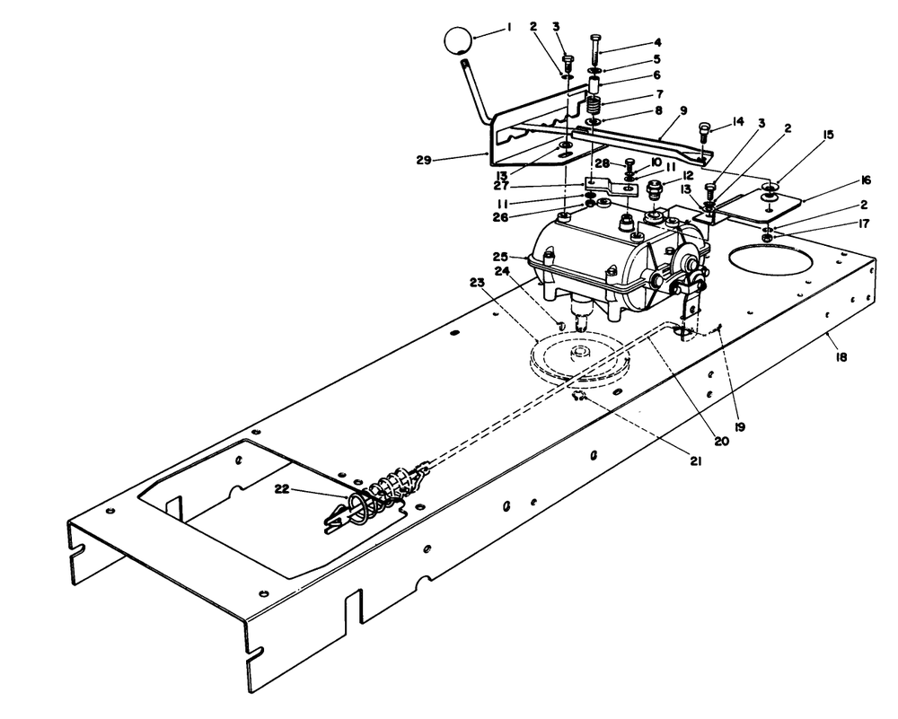 Transmission Linkage Assembly Diagram and Parts List for 56138 6000001 - 6999999 Toro Lawn Tractor