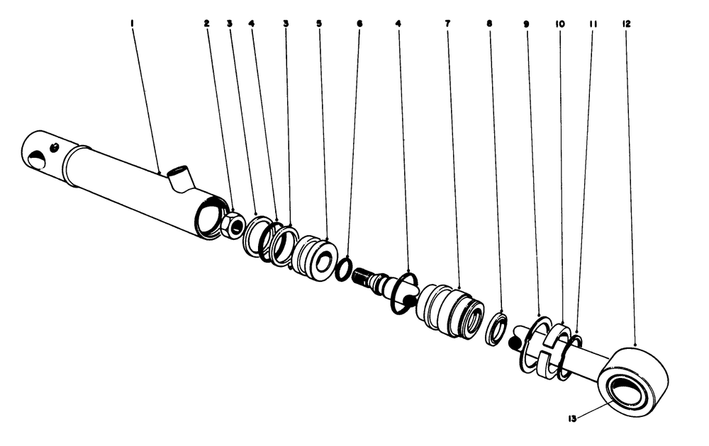 Hydraulic Cyllnder 27-2510 Diagram and Parts List for 30760 00000001 - 09999999 Toro Lawn Tractor
