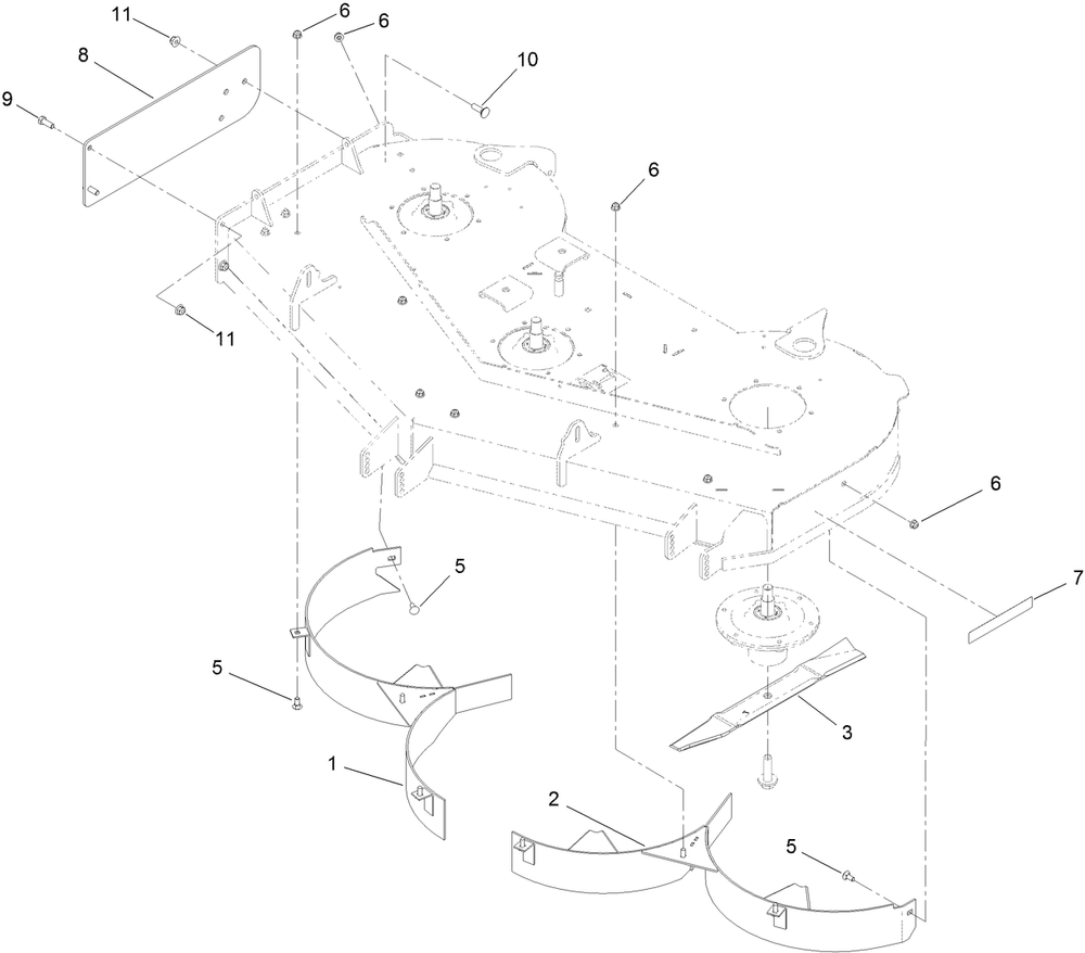 Recycler Assembly Diagram and Parts List for 140-1915  Toro Lawn Mower