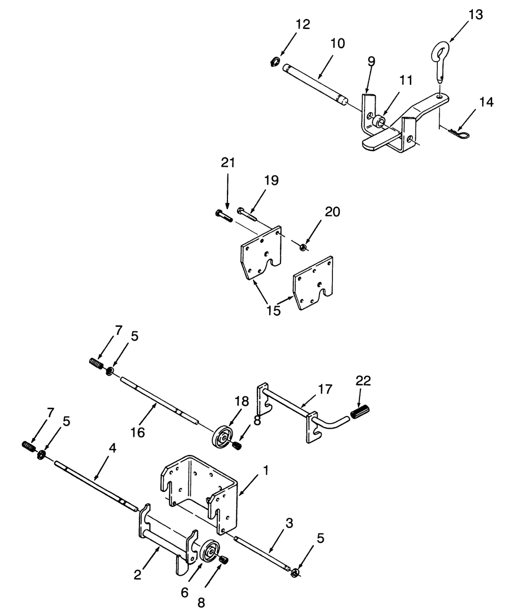 Hitches Diagram and Parts List for 73401 3900001 - 3999999 Toro Lawn Tractor