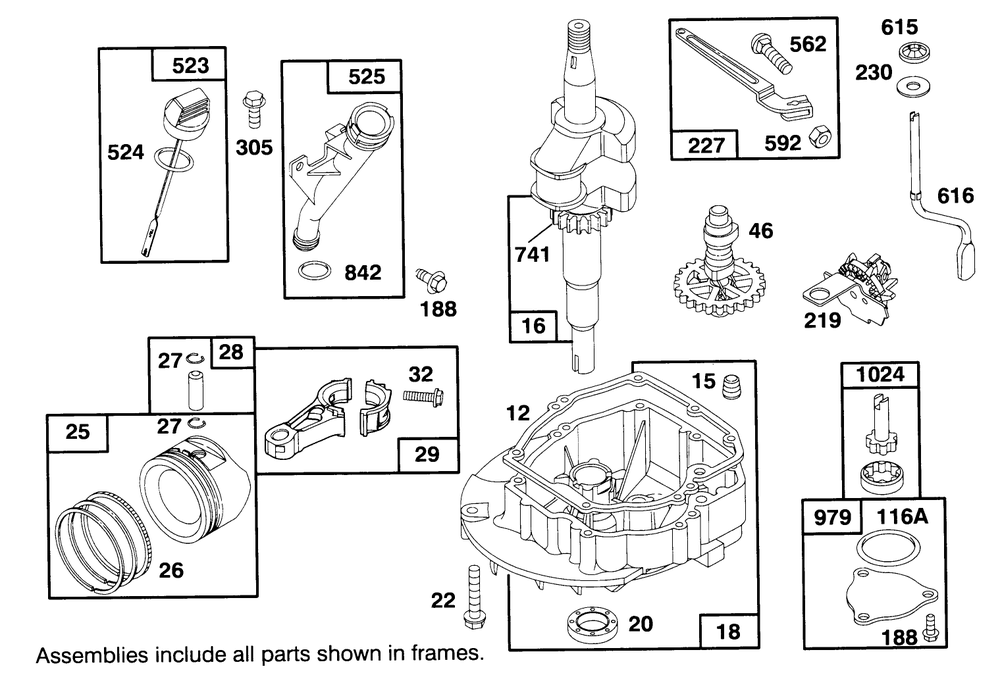 Engine Gts 150 Diagram and Parts List for 20764BC 49000001 - 49999999 Toro Lawn Mower