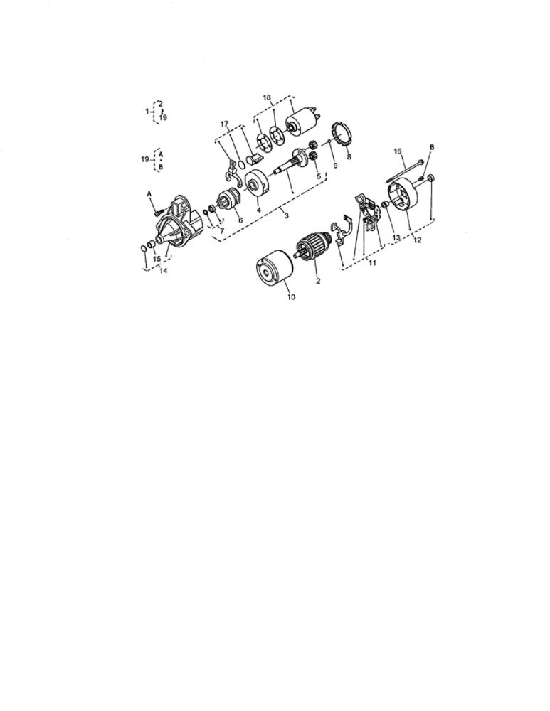 Starter Assembly Diagram and Parts List for 74264 260000001 AND UP Toro Lawn Mower