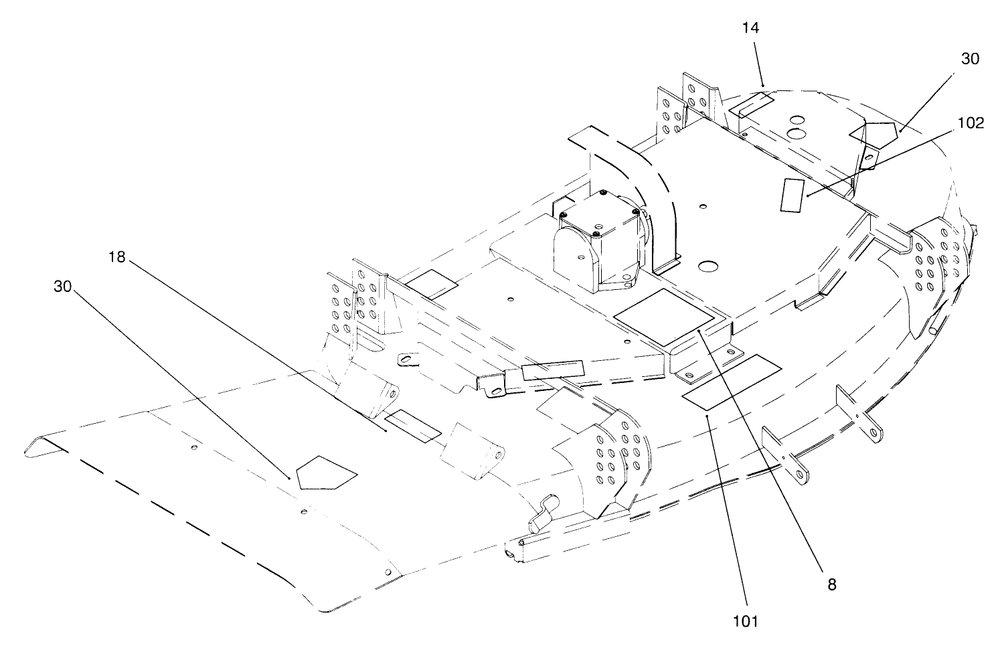 Decals Diagram and Parts List for 30546 790001 - 799999 Toro Lawn Mower