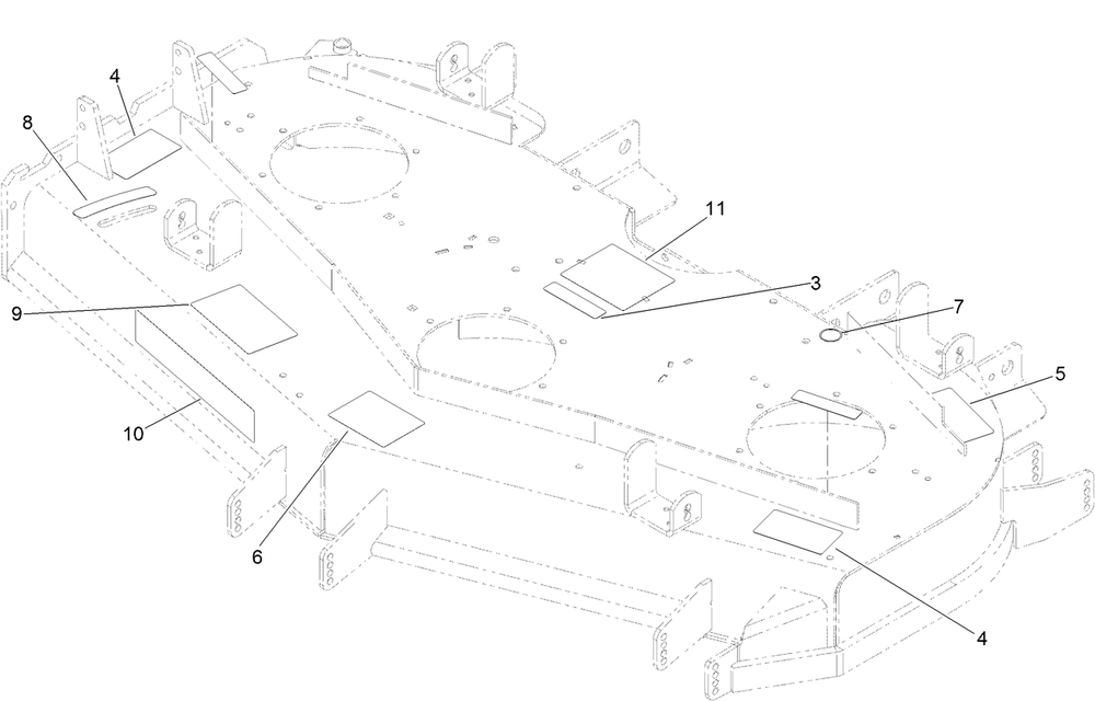 Deck Decal Assembly Diagram and Parts List for 74264TE (314000001-314999999)(2014) Toro Lawn Mower