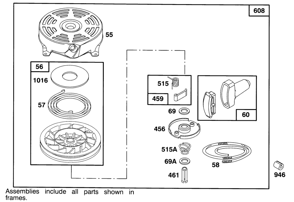 Engine Briggs & Stratton Model 122702-3171-01 Diagram and Parts List for 16401 4900001 - 4999999 Toro Lawn Mower