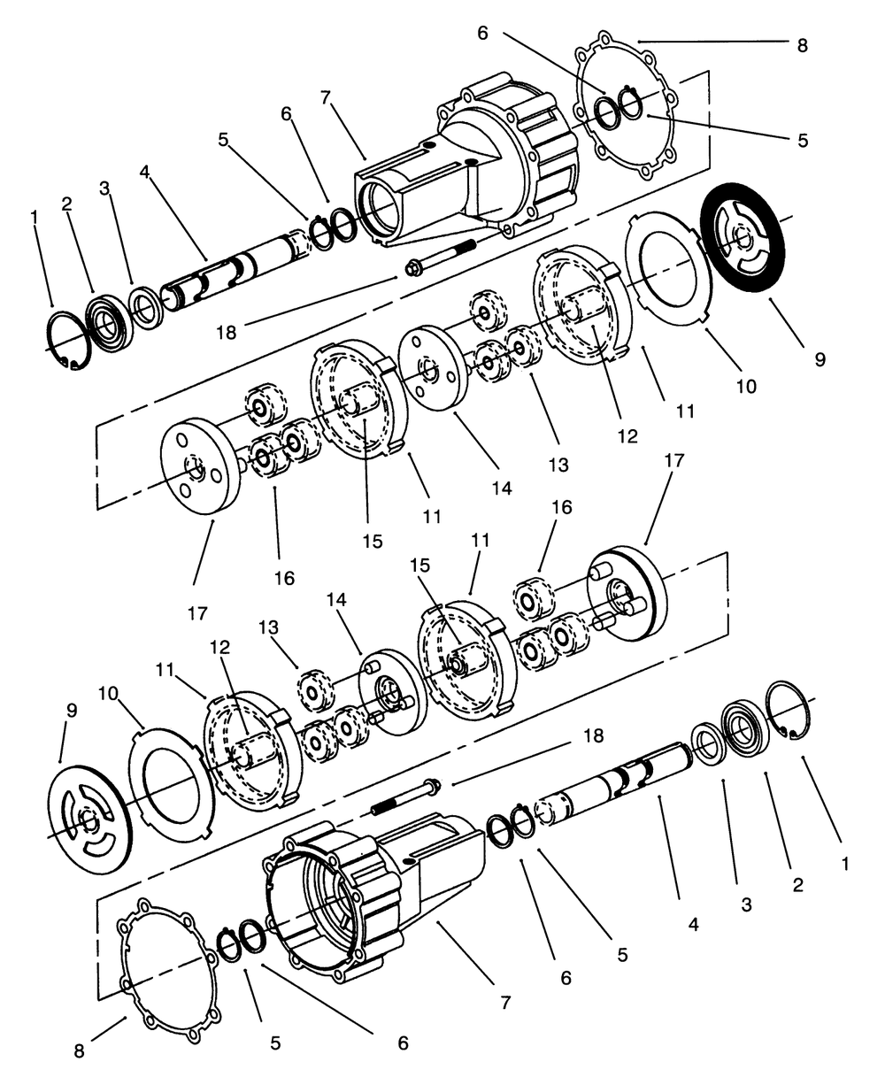 Transmission Eaton Model 751-045 Diagram and Parts List for 72041 3900001 - 3999999 Toro Lawn Tractor