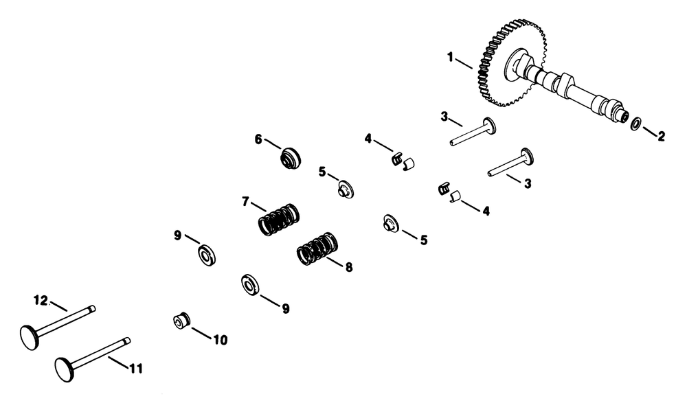 Camshaft & Valves-Kohler Engine Model No. Kt17qs Type No. 24324 (Continued) Diagram and Parts List for 30754 7000001 - 7999999 Toro Lawn Tractor