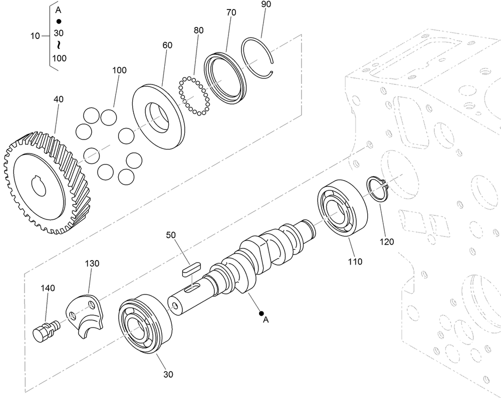 Fuel Camshaft Assembly Diagram and Parts List for 74264TE (314000001-314999999)(2014) Toro Lawn Mower