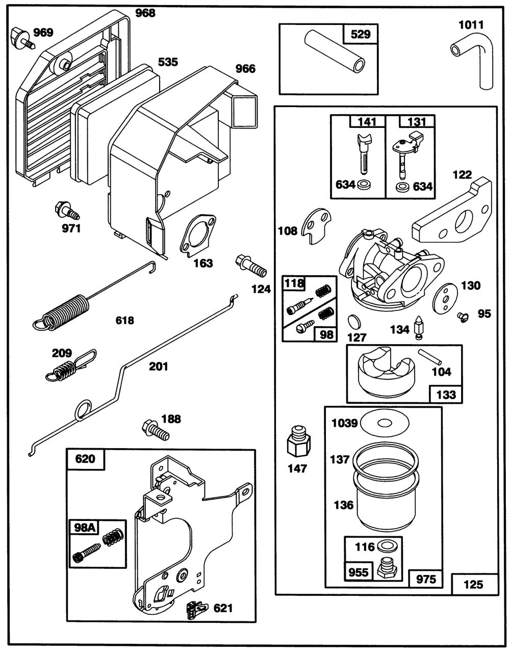 Engine Gts-150 Diagram and Parts List for 20928B 39000001 - 39999999 Toro Lawn Mower