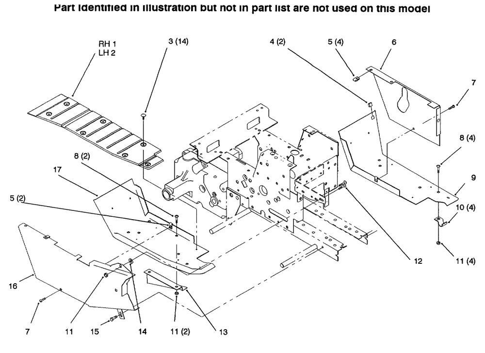 Footrests Diagram and Parts List for 73423 6900001 - 6999999 Toro Lawn Tractor