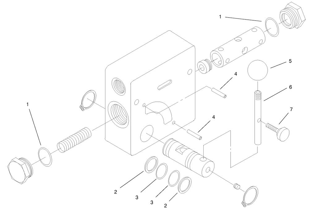 Hydraulic Valve Assembly No. 99-3073 Diagram and Parts List for 22305TE 990001 - 999999 Toro Lawn Tractor Accessories