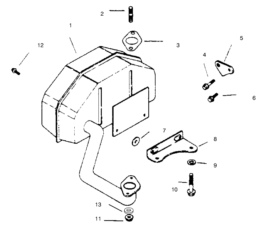 Exhaust Diagram and Parts List for 30177 695001 - 699999 Toro Lawn Tractor Accessories