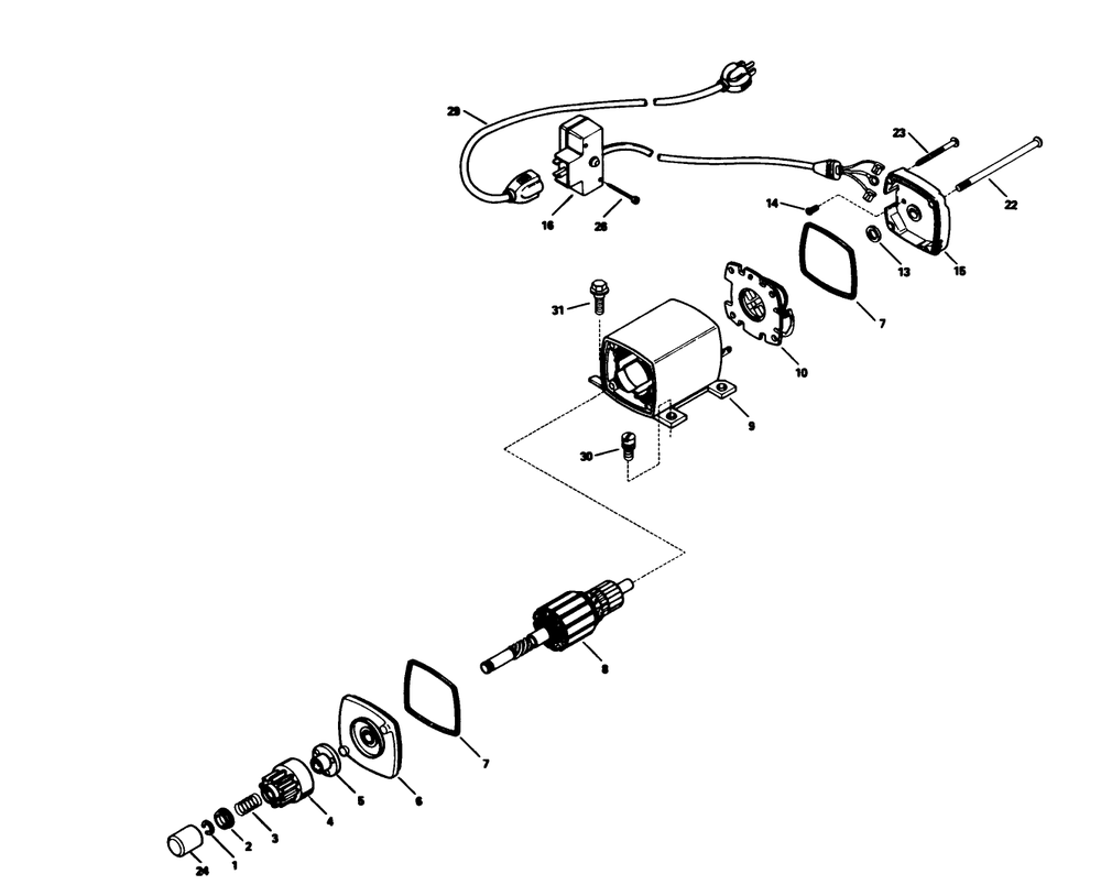 Electric Starter Motor Kit No. 37-4810 (Optional) Diagram and Parts List for 38573 9000001 - 9999999 Toro Snow Blower