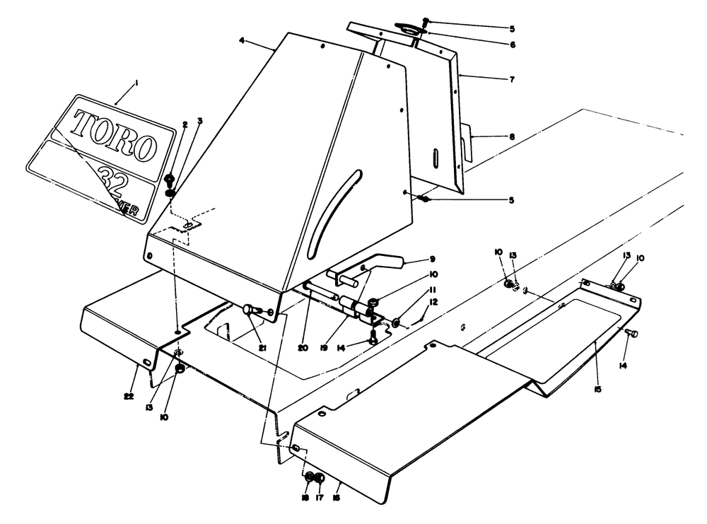 Front Tower Assembly Diagram and Parts List for 56145 8000001 - 8999999 Toro Lawn Tractor