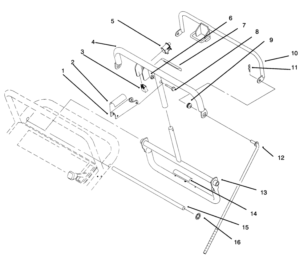 Handle Assembly (Continued) Diagram and Parts List for 30180 690001 - 699999 Toro Lawn Tractor Accessories