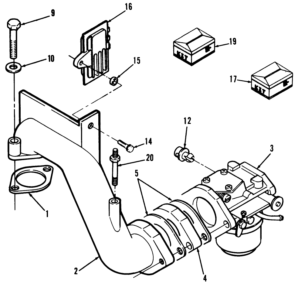 12hp Engine Carburetor Assembly Diagram and Parts List for R2-12O501 1000001 - 1999999 Toro Lawn Tractor