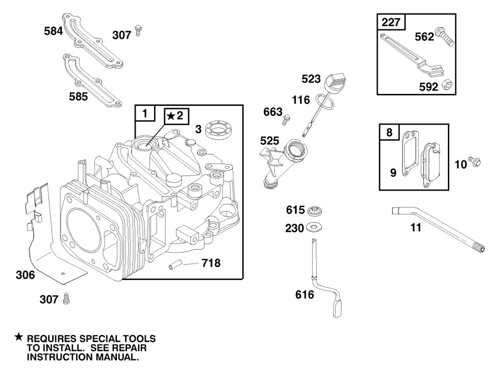 Engine Gts-200 Diagram and Parts List for 20787 8900001 - 8999999 Toro Lawn Mower