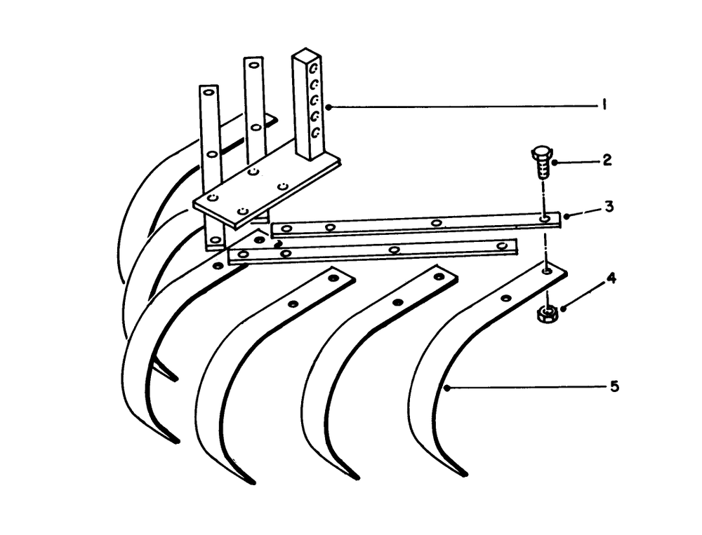 Spring Tooth Cultivator Model 59722 (Optional) Diagram and Parts List for 58070 3000001 - 3999999 Toro Tiller