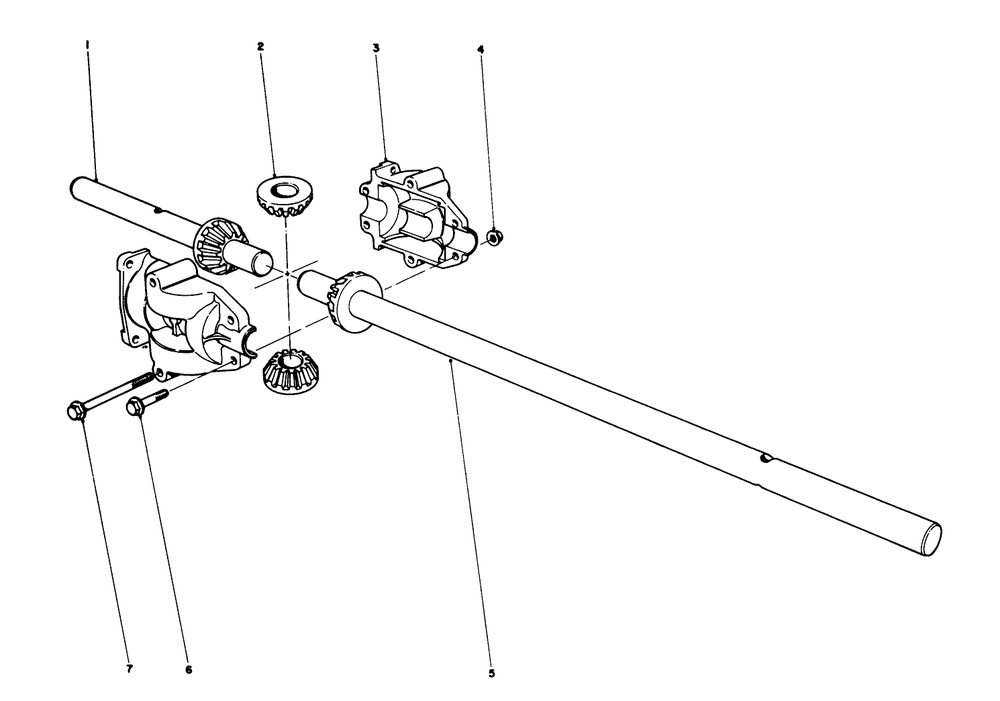 Differential Assembly Diagram and Parts List for 56033 5000001 - 5999999 Toro Lawn Tractor