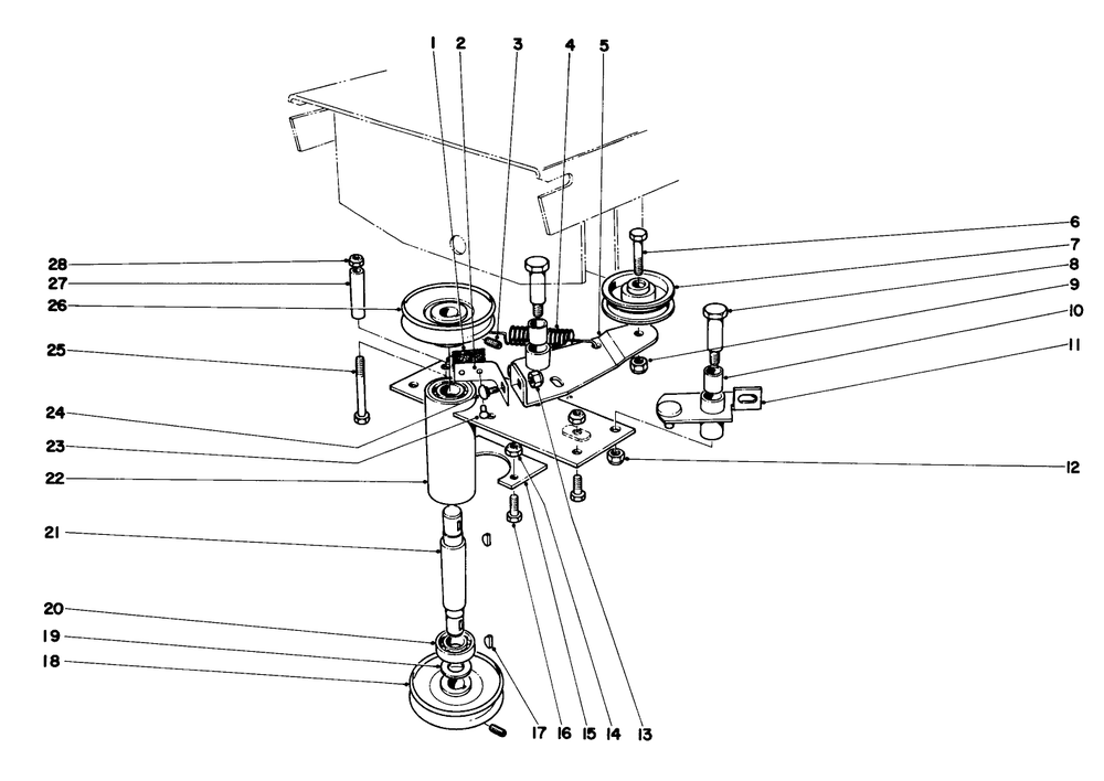 935 And 935e Power Takeoff Assembly Diagram and Parts List for 55050 9000001 - 9999999 Toro Lawn Tractor