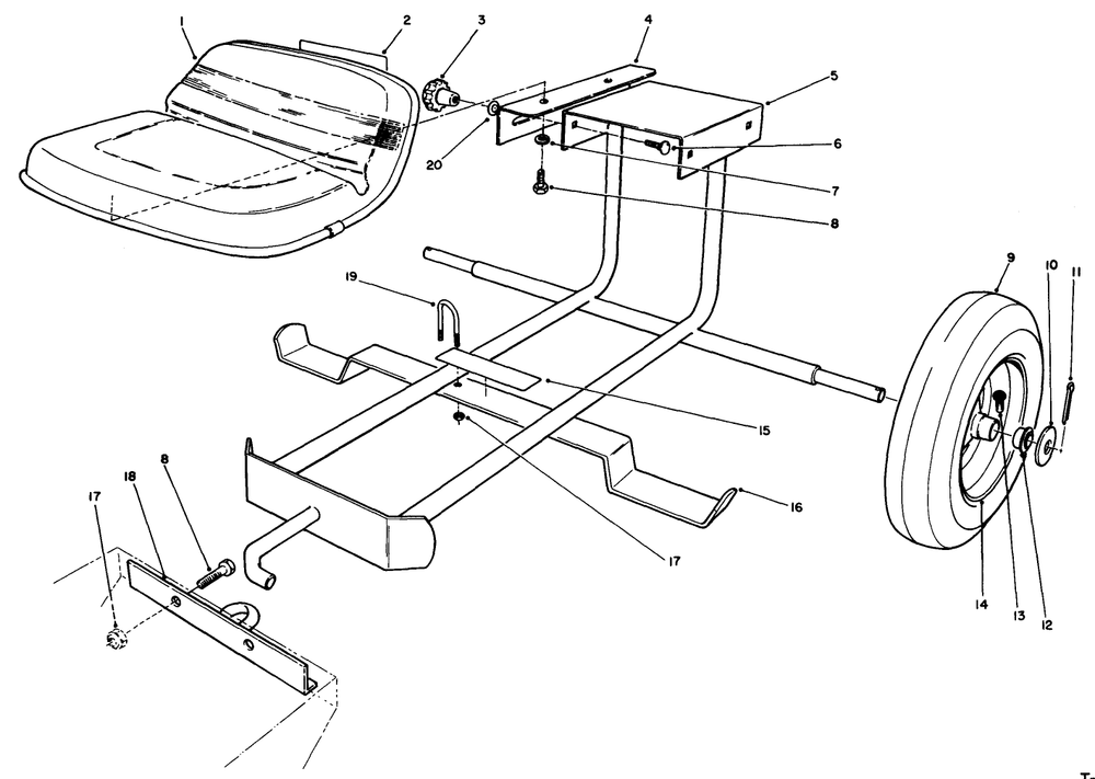 Kit Model No. 30122 Diagram and Parts List for 30106 0000001 - 0999999 Toro Lawn Tractor Accessories